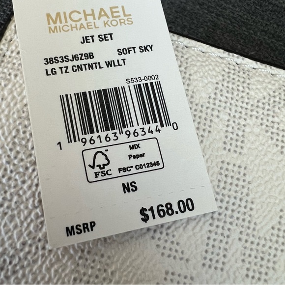 NWT MICHAEL KORS JET SET LARGE TOP ZIP CONTINENTAL WALLET - Picture 7 of 7